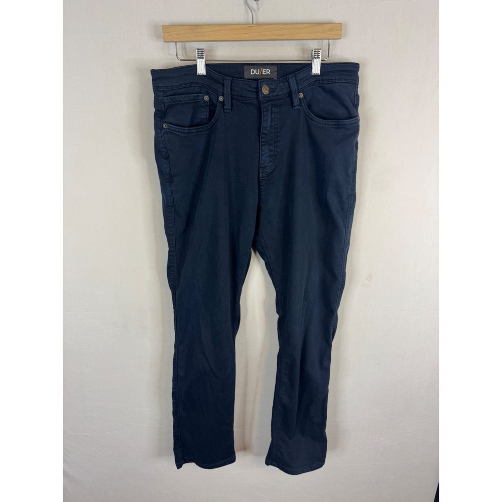 DU/ER N2X Relaxed Taper Pants Mens 34x30 Navy‎ Blue Performance Trousers